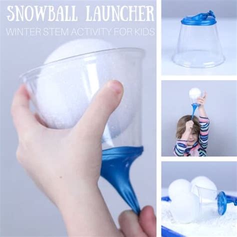 Make A Snowball Launcher For STEM - Little Bins for Little Hands