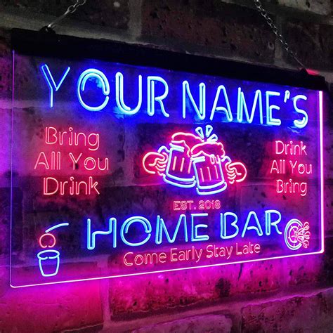 Custom Neon Bar Man Cave Sign — Homebnc