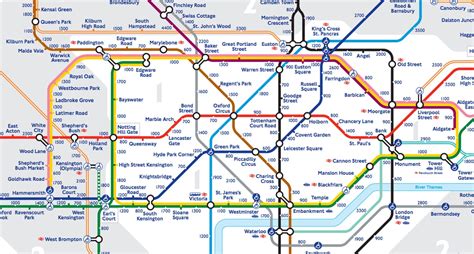 Le nouveau plan de métro de Londres indique le nombre de pas entre les ...