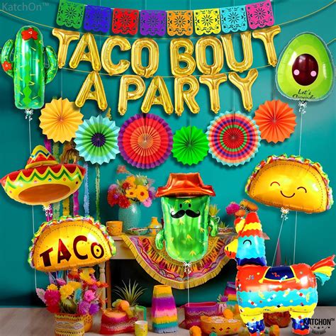 KatchOn, Big Taco Party Decorations Set – Pack of 28 Fiesta Banner ...