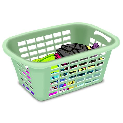 Basket with dirty laundry vector clip art | Free SVG