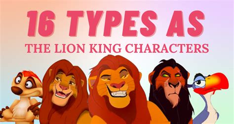 16 Personality Types of The Lion King Characters | So Syncd