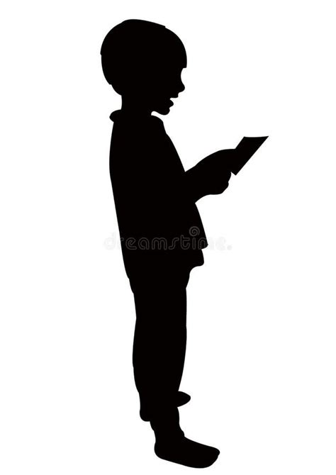 Child Reading Silhouette Stock Illustrations – 1,433 Child Reading ...