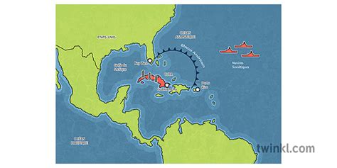 Cuban Missile Crisis Map Illustration - Twinkl