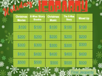 Holiday Christmas Jeopardy by Amber G | Teachers Pay Teachers