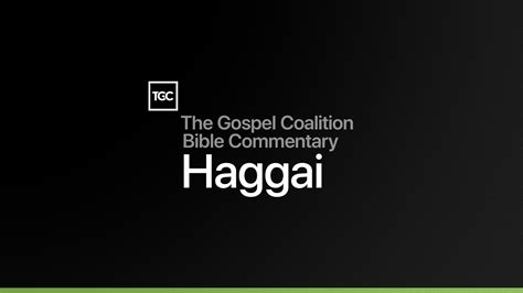 Haggai | Commentary | Michael PV Barrett | TGCBC