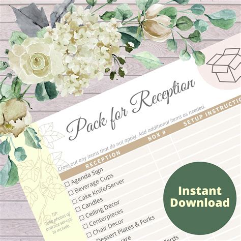 Wedding Checklists Printable Shopping & Packing Lists for - Etsy