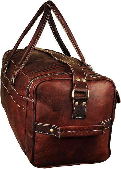 Handmade Genuine Leather Travel Duffel Bags For Women Weekender ...