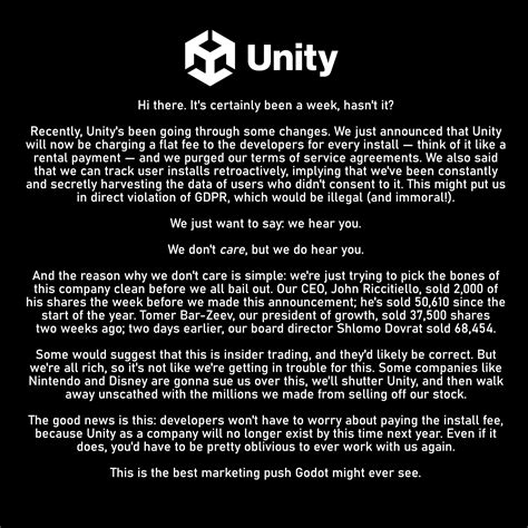 Parody Unity Statement | Unity Installation Fee Controversy | Know Your ...