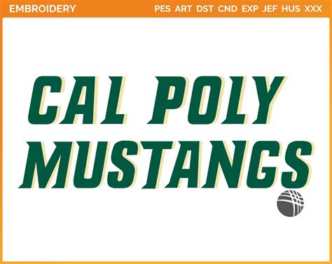 Cal Poly Mustangs - Wordmark Logo (1999) - College Sports Embroidery ...