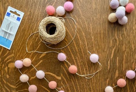 Easy DIY Felt Ball Garland - Fox Farm Home