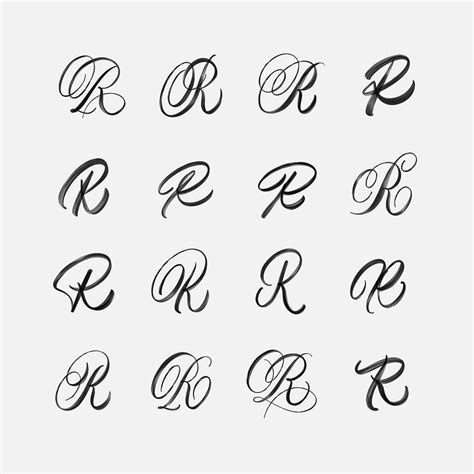 The Letter R In Different Fonts