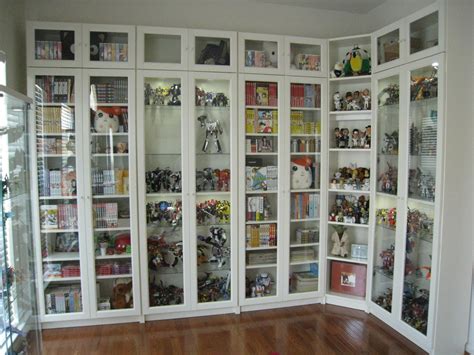 Wooden Book Shelf with Glass Door | Foter