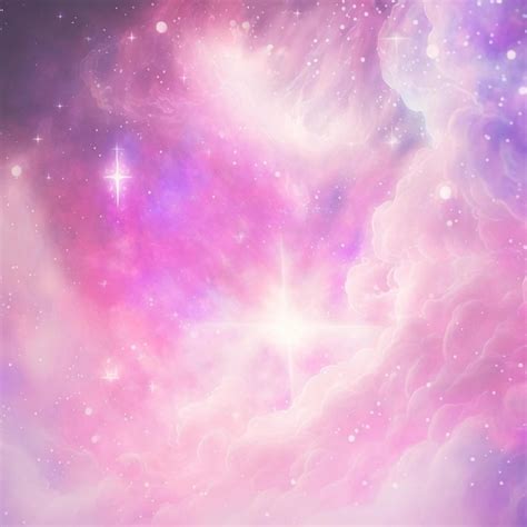 Premium Photo | A pink and purple galaxy background with a star in the ...