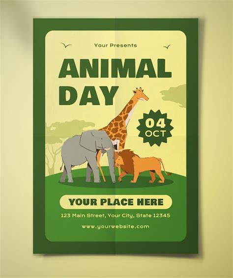 Premium Vector | World Animal Day Poster