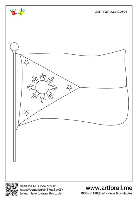 How To Draw The National Flag Of Philippines Philippines Flag Drawing ...