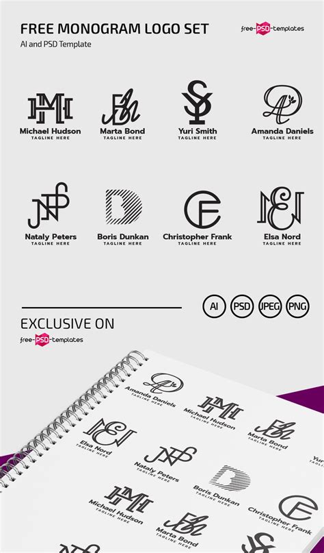 Free Monogram Logo Templates – Free PSD Templates