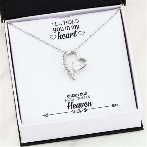 LOVE Forever Heart Necklace With Remembrance Heart Message Card ...