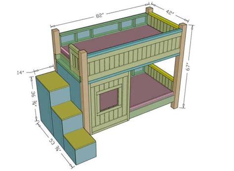 How to Build a DIY Bunk Bed with Stairs - TheDIYPlan