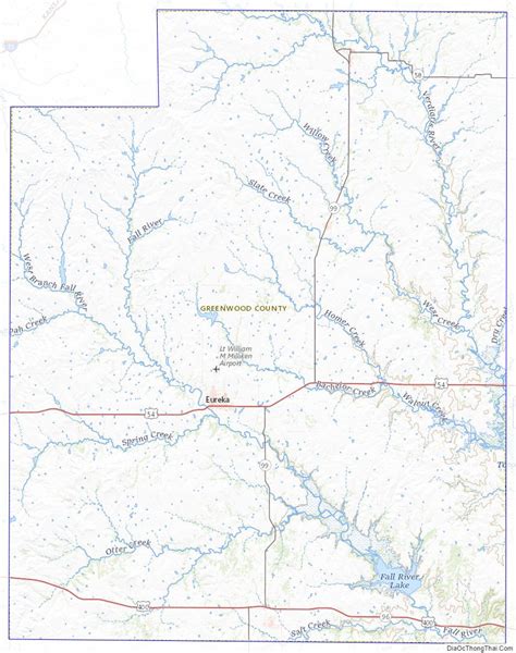 Map of Greenwood County, Kansas - Thong Thai Real