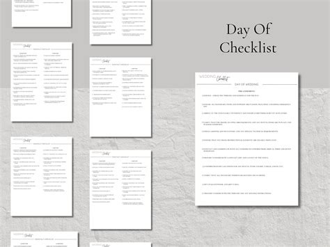 Wedding Checklist Printable Wedding Planning Checklist Wedding Vendor ...