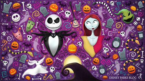 Download Jack Skellington Sally Cute Disney Halloween Wallpaper ...