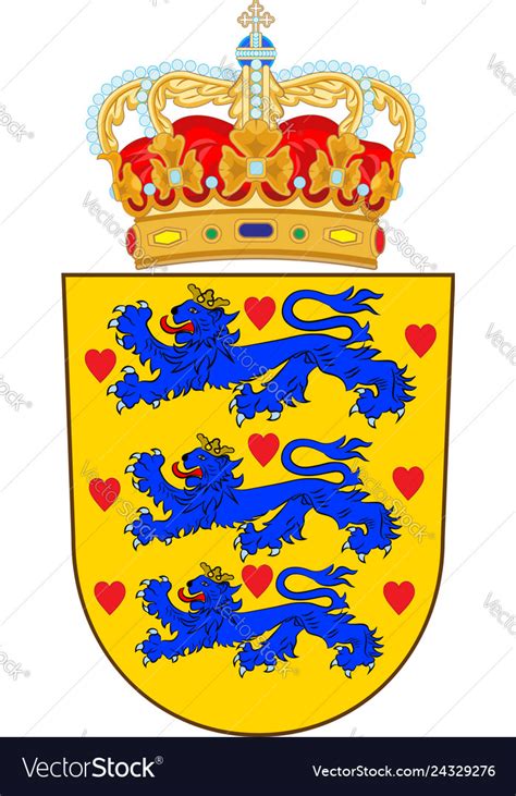 Coat of arms of denmark Royalty Free Vector Image