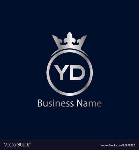 Initial letter yd logo template design Royalty Free Vector