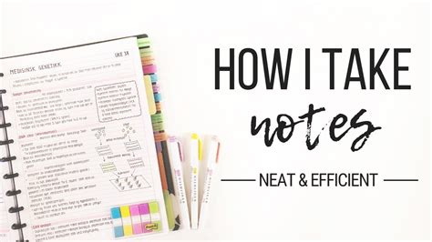 How I take notes - Tips for neat and efficient note taking | Studytee ...