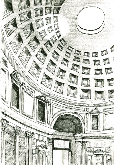 Pantheon Sketch at PaintingValley.com | Explore collection of Pantheon ...