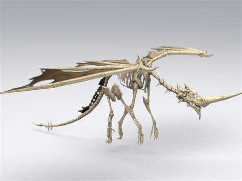 Dragon Skeleton 3D model Download for Free