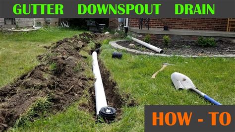 Underground Roof Gutter Drain Pipe - YouTube