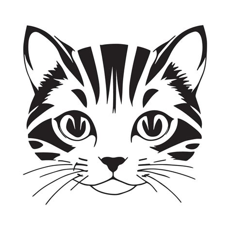 Cat Head Vector Illustration 22586522 Vector Art at Vecteezy