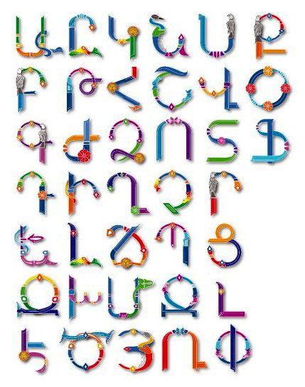 Armenian Alphabet Calligraphy