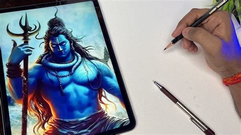 Angry Lord Shiva Drawing Mahadev Drawing Outline Tutorial Youtube