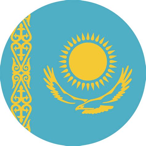 Circle flag of Kazakhstan. 11571249 PNG