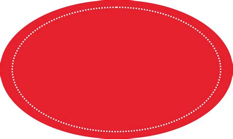 Visiting Card Red Color Oval Shape Sticker | Printasia.in