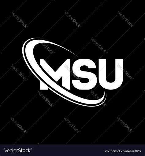 Msu logo letter design Royalty Free Vector Image