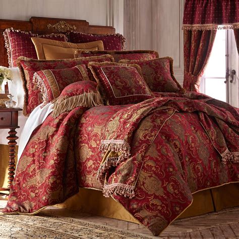 China Art Ruby Red Asian Inspired Comforter Bedding