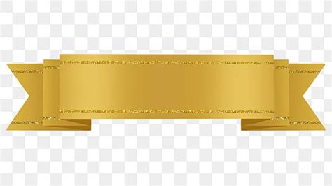 Gold Ribbon Banner Vector Clipart