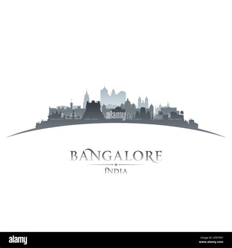 Bangalore India city skyline silhouette. Vector illustration Stock ...