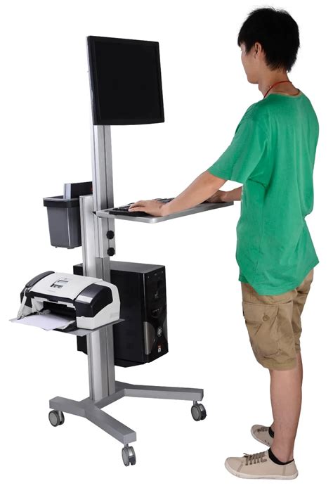 Hospital Mobile Computer Workstation Cart With Wheels - Buy Hospital ...