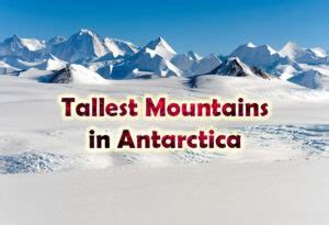 Tallest Mountains in Antarctica | Everything Mountains