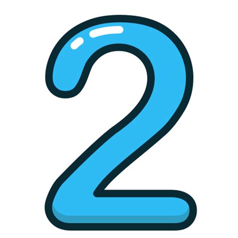 Numbers, blue, number, two, study, 2 icon - Free download