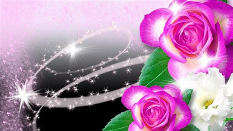 Pink Glitter Rose Wallpaper