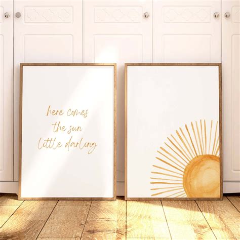 Here Comes the Sun Wall Art Set of Two – Good Prints Collective