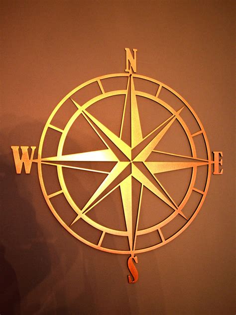 Nautical Compass Rose Metal Wall Art – CustomMetalWorx