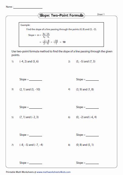 50 Point Slope Form Worksheet