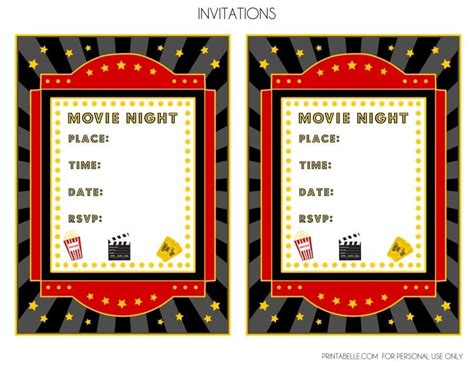 Free Movie Invitation Template