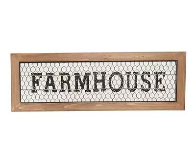 "Farmhouse" Chicken Wire Framed Wall Decor | Big Lots